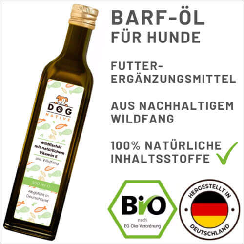 BARF-Öl für Hunde aus Wildfang